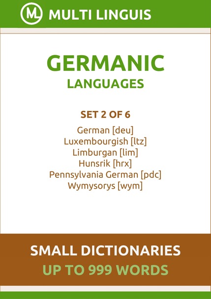 Germanic Languages (Small Dictionaries, Set 2 of 6) - Please scroll the page down!